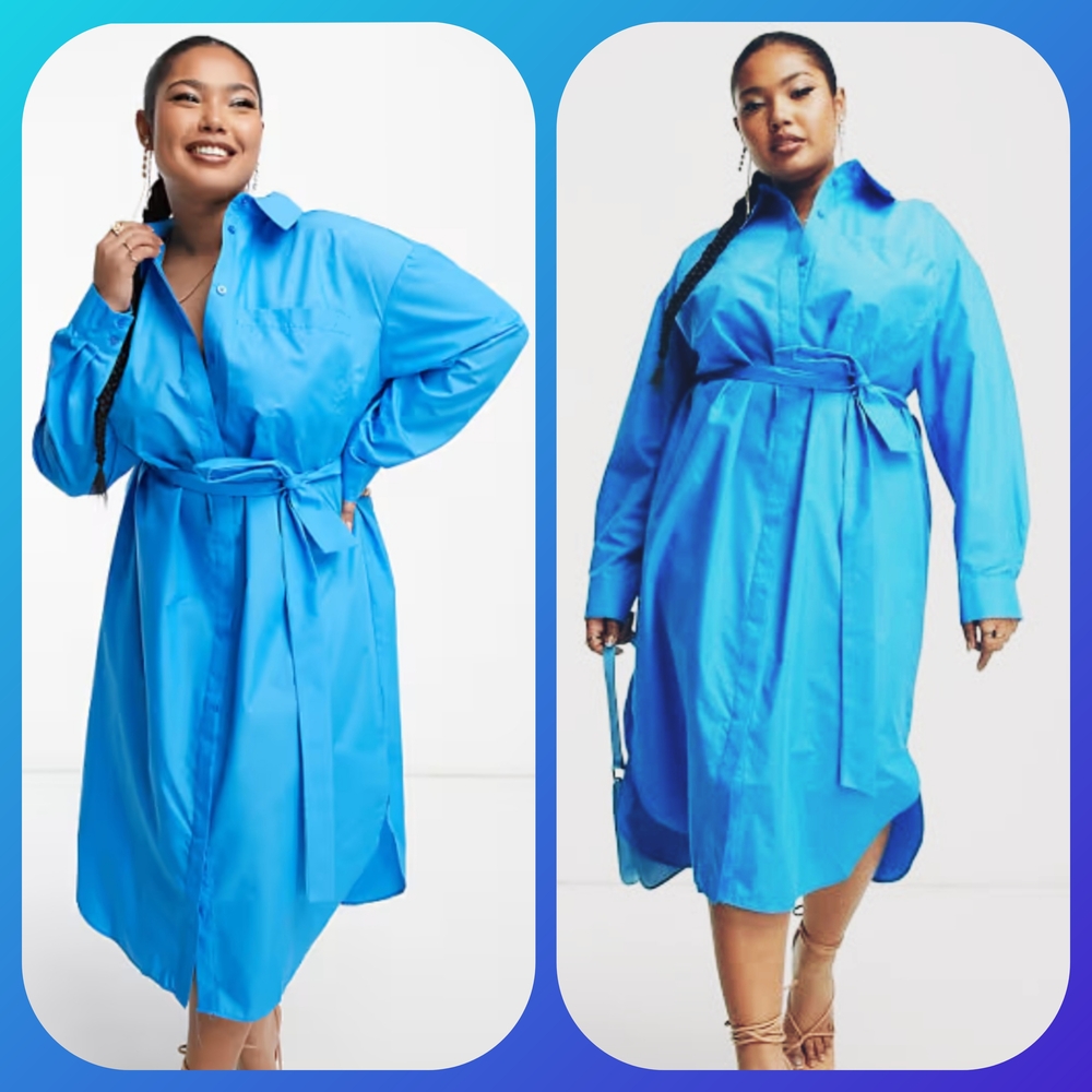 ASOS Blue Long Sleeve Dress